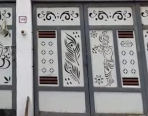 cnc ganpati with krishna and feather jali svg/dxf file