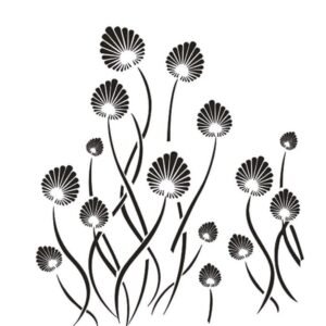 cnc meadow flower jali svg/dxf file