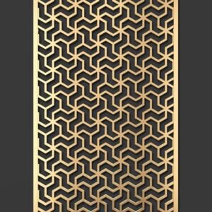cnc Hexagonal Geomertical Grill Design svg/dxf file