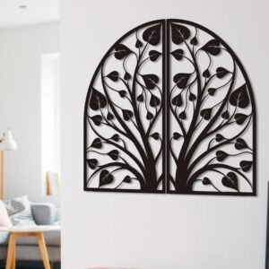 cnc Leaves Gate Wall Decor Design svg/dxf file