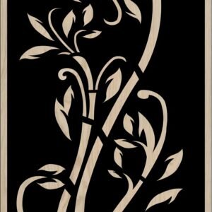 Cnc Curl Leaf Pattern Grill Design svg/dxf file