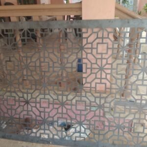 cnc Square Flower Grill Design svg/dxf file