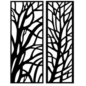 cnc Tree with Branches Dual Wall Art svg/dxf file