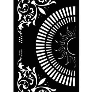 cnc Sun with strips door design svg/dxf file