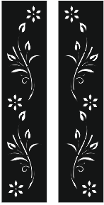 cnc leaf with flower jali svg/dxf file