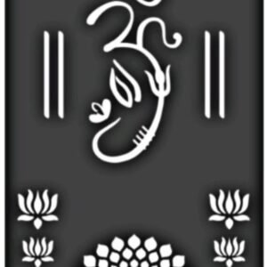 cnc lotus with om and swatik chakra jali svg/dxf file