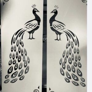 cnc peacock with curl jali svg/dxf file