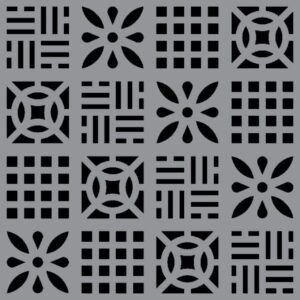 cnc square with round partition jali svg/dxf file