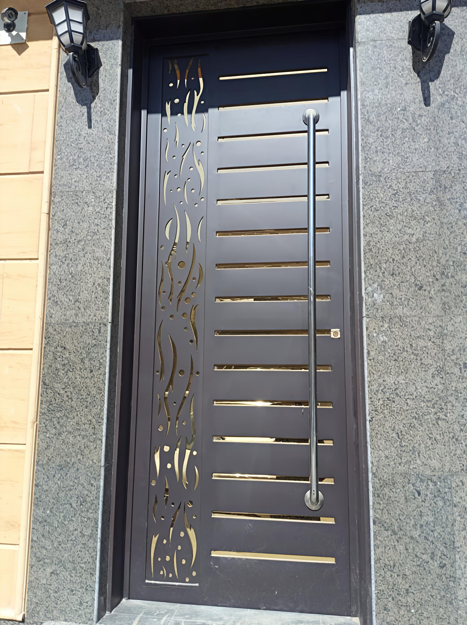 cnc Curl With Dots Grill Design svg/dxf file