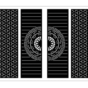 cnc Circle and Strips Door Gate Design svg/dxf file
