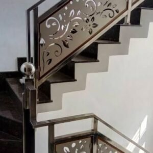 cnc circle with curl jali design svg/dxf file