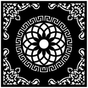 cnc geometric circle pattern jali svg/dxf file