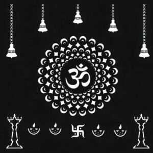 cnc mandala art with om jali svg/dxf file