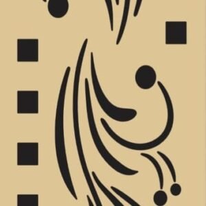 cnc square with round curl jali svg/dxf file