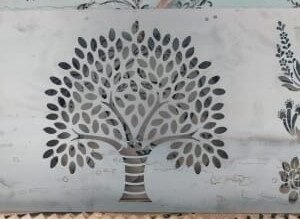 cnc tree with sparrow jali svg/dxf file