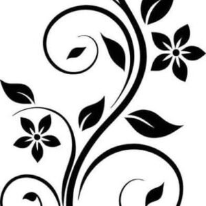 Floral Design With Curl dxf/svg file