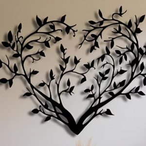 cnc Heart Shaped Leaf Wall Art svg/dxf file
