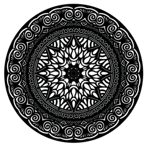 cnc Curl Mandla Art Design svg/dxf file