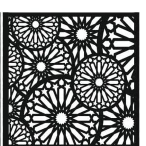 cnc Round Star Cut Grill Jali Design svg/dxf file