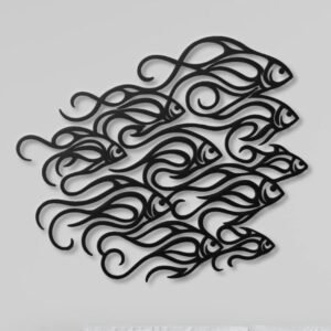 cnc fish wall art svg/dxf file