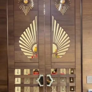CNC Wooden Leaf Design Mandir Door svg/dxf file
