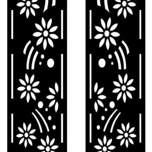 Random Flower Door Jali svg/dxf file