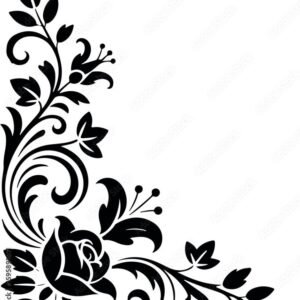Rose Corner Jali Design dxf/svg file