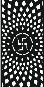 cnc swastik with chakra jali svg/dxf file