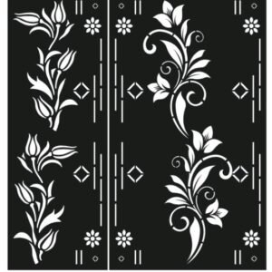 cnc curl with flower jali svg/dxf file