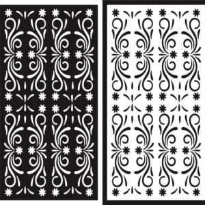 cnc Curl Flowers Jali Design svg/dxf file