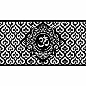 Cnc Om with Pattern Grill Jali Design svg/dxf file