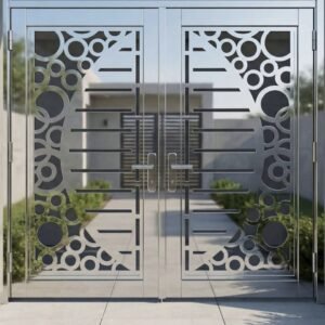 Cnc Multiple Round and Strips Door Design svg/dxf file