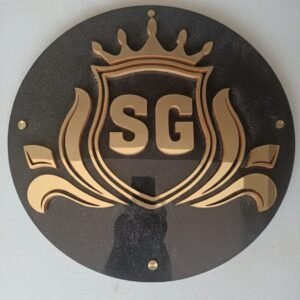 Cnc SG logo with Crown Design svg/dxf file