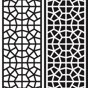 cnc Hexagonal Strips Square Jali svg/dxf file