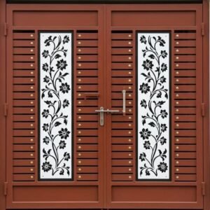 cnc Flower Curl Grill Design svg/dxf file