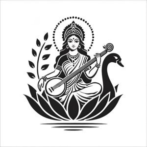 cnc Goddess Saraswati Devi Art svg/dxf file