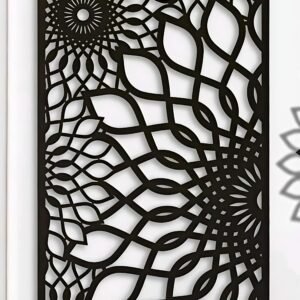 Cnc Geometric Flower Circle Door Grill Design svg/dxf file