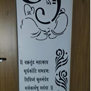 Cnc Lord Ganesha with Slok Door Design svg/dxf file