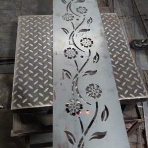 cnc Flower Grill with Leaf Design svg/dxf file