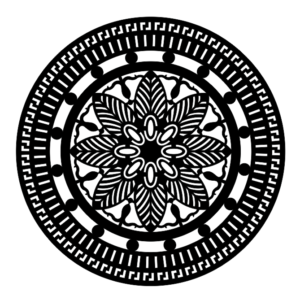 cnc Chakra with Leaf and Strips Design svg/dxf file