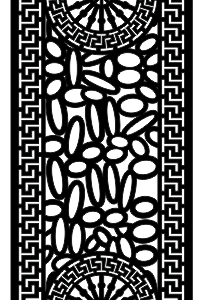 cnc Multiple Oval with Chakra and Border Design svg/dxf file