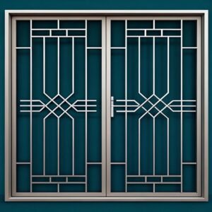 Steel Double Door Design svg/dxf Fill