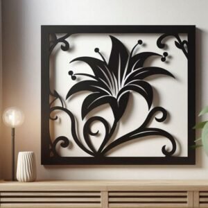 cnc amaryllis flower jali svg/dxf file