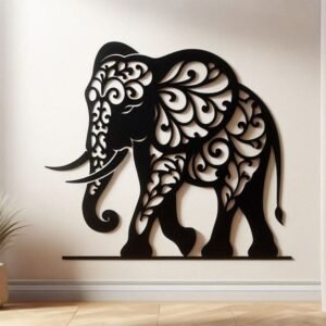 cnc elephant wall art jali svg/dxf file