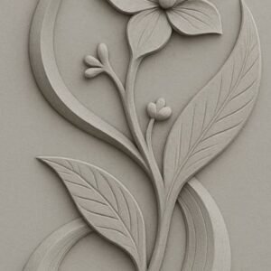cnc flower curl jali svg/dxf file (Only 2D- Outer border)
