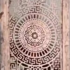 cnc Chakra with Curl Design with Border svg/dxf file