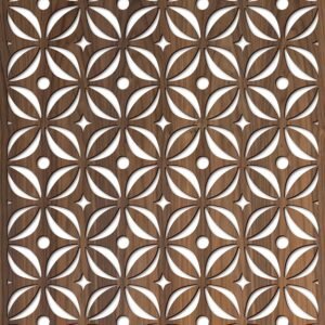 cnc Flower with Round Grill Design svg/dxf file