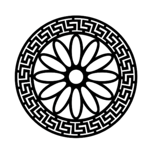 cnc Chakra with Oval Shape and Border Design svg/dxf file