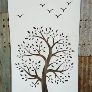 Tree With Birds Partition svg/dxf file