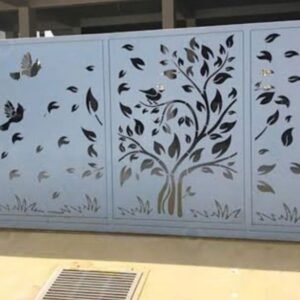 cnc Tree Leaf with Birds Gate Design svg/dxf file